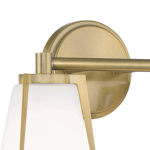 Atlas Allure 13.75'' Wide 2-Light Vanity Light - Art Deco Style with Antique Brass Finish for Elegant Spaces WL11187-BS