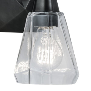 Atlas Arctic 12.4'' Wide 2-Light Vanity Light - Modern Geometric Design for Bright Bathroom Illumination Acid Dipped Black WL11190-BK