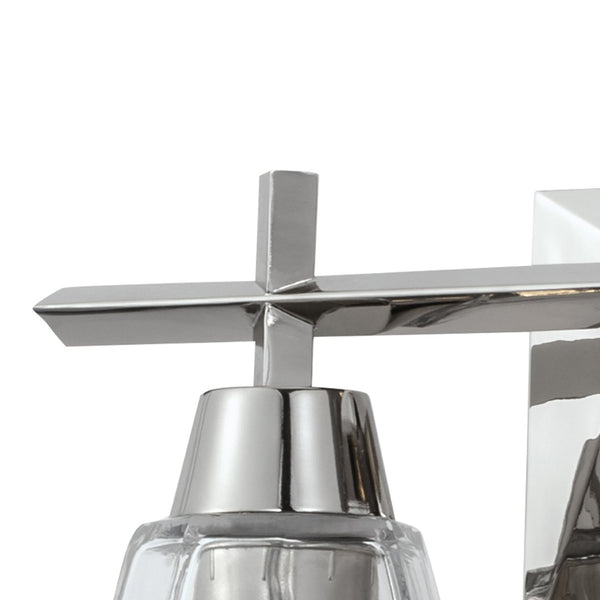 Atlas Arctic 12.4'' Wide 2-Light Vanity Light - Modern Geometric Design for Bright Bathroom Illumination Polished Nickel WL11190-NK