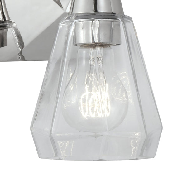 Atlas Arctic 12.4'' Wide 2-Light Vanity Light - Modern Geometric Design for Bright Bathroom Illumination Polished Nickel WL11190-NK