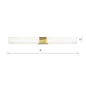 Atlas Artemis 36'' Wide Integrated LED Vanity Light - Modern Illumination for Stylish Bathrooms & Spaces Satin Brass WL11192-BS