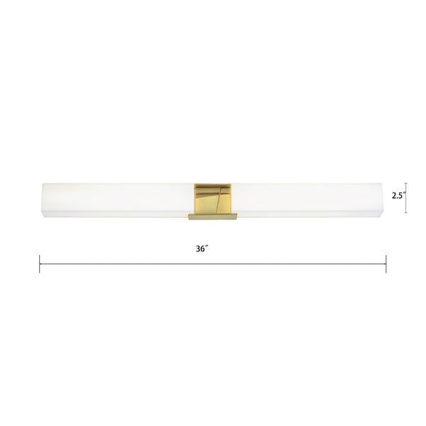 Atlas Artemis 36'' Wide Integrated LED Vanity Light - Modern Illumination for Stylish Bathrooms & Spaces Satin Brass WL11192-BS