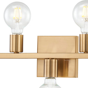 Atlas Attune 22" Wide 5-Light Vanity Light Fixture – Retro-Modern Design for Bright, Elegant Illumination Burnished Brass WL11195-BS