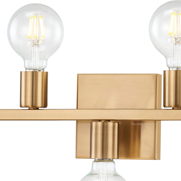 Atlas Attune 22" Wide 5-Light Vanity Light Fixture – Retro-Modern Design for Bright, Elegant Illumination Burnished Brass WL11195-BS