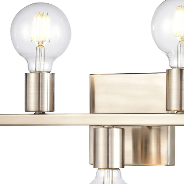 Atlas Attune 22" Wide 5-Light Vanity Light Fixture – Retro-Modern Design for Bright, Elegant Illumination Satin Nickel WL11195-NK