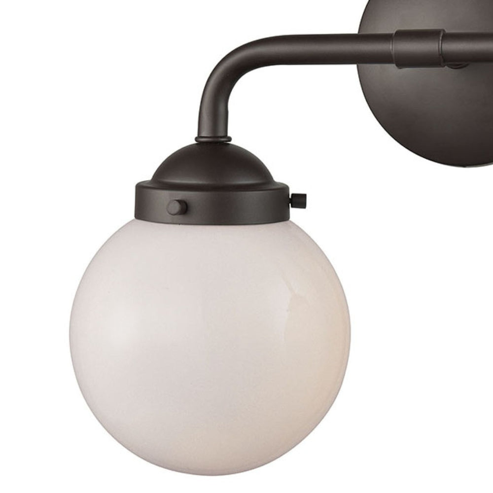 Atlas Beckett 15" Wide Modern 2-Light Vanity Light - Oil Rubbed Bronze with Globe Shades for Style & Warmth WL11203-BZ1