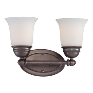 Atlas Bella 13-Inch 2-Light Vanity Fixture in Oiled Bronze - Elegant Dome Shades for Soft Illumination WL11206-BZ