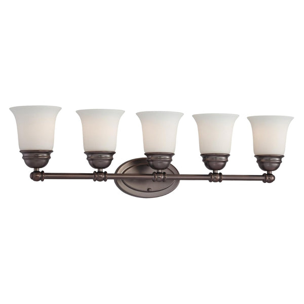 Atlas Bella 2-Light Vanity Light - Elegant Traditional Design with Soft White Glass Shades for Modern Spaces Oiled Bronze 31'' WL11209-BZ