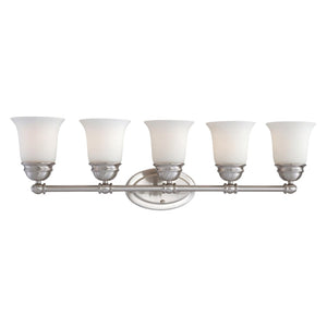Atlas Bella 2-Light Vanity Light - Elegant Traditional Design with Soft White Glass Shades for Modern Spaces Brushed Nickel 31'' WL11209-NK