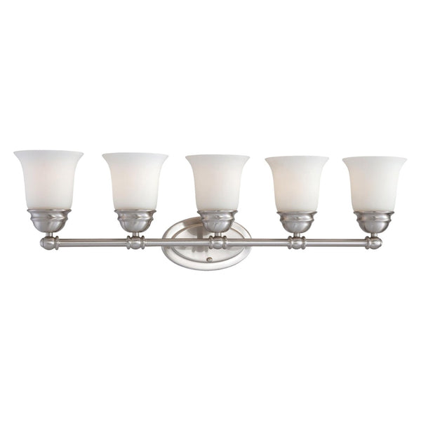 Atlas Bella 2-Light Vanity Light - Elegant Traditional Design with Soft White Glass Shades for Modern Spaces Brushed Nickel 31'' WL11209-NK