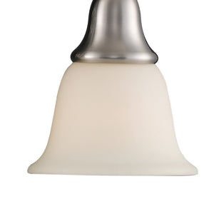 Atlas Berwick 26.5'' 3-Light Vanity Light - Elegant Brushed Nickel with White Glass Shades for Modern Spaces WL11215-NK