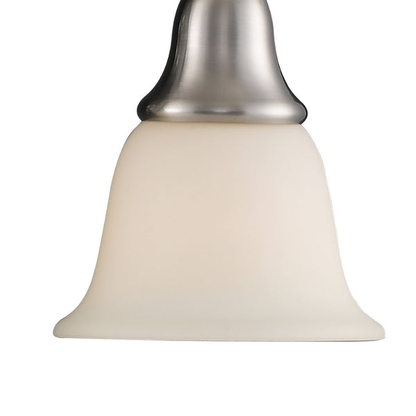 Atlas Berwick 26.5'' 3-Light Vanity Light - Elegant Brushed Nickel with White Glass Shades for Modern Spaces WL11215-NK