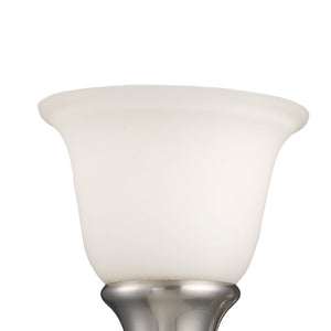 Atlas Berwick 7" Wide 1-Light Vanity Light - Elegant Brushed Nickel Fixture with White Glass Shades WL11216-NK