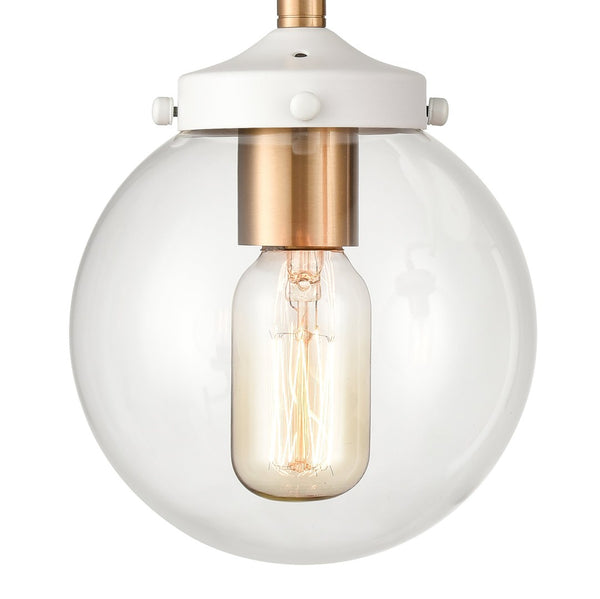 Atlas Boudreaux 2-Light Vanity Light - Midcentury-Modern Design with Opulent Glass Globes for Elegance Matte White 15'' WL11218-WH