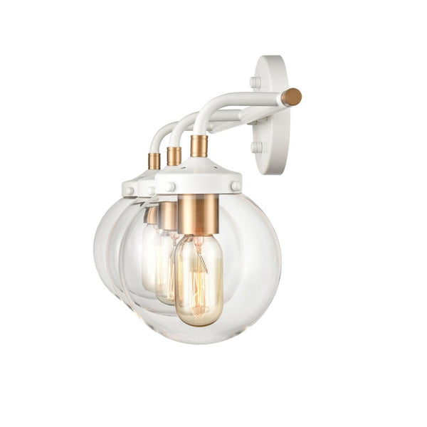 Atlas Boudreaux 2-Light Vanity Light - Midcentury-Modern Design with Opulent Glass Globes for Elegance Matte White 24'' WL11219-WH