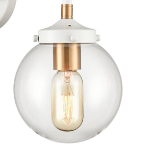Atlas Boudreaux 2-Light Vanity Light - Midcentury-Modern Design with Opulent Glass Globes for Elegance Matte White 24'' WL11219-WH