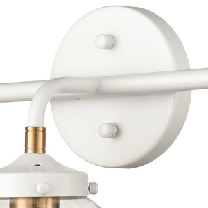 Atlas Boudreaux 2-Light Vanity Light - Midcentury-Modern Design with Opulent Glass Globes for Elegance Matte White 24'' WL11219-WH