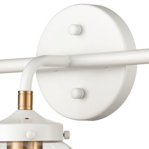 Atlas Boudreaux 2-Light Vanity Light - Midcentury-Modern Design with Opulent Glass Globes for Elegance Matte White 24'' WL11219-WH