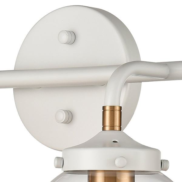 Atlas Boudreaux 2-Light Vanity Light - Midcentury-Modern Design with Opulent Glass Globes for Elegance Matte White 33'' WL11220-WH