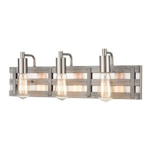 Atlas Brigantine 2-Light Vanity Light - Coastal Charm with Modern Design for Bright Bathroom Spaces Weathered Driftwood 23'' WL11223-NK