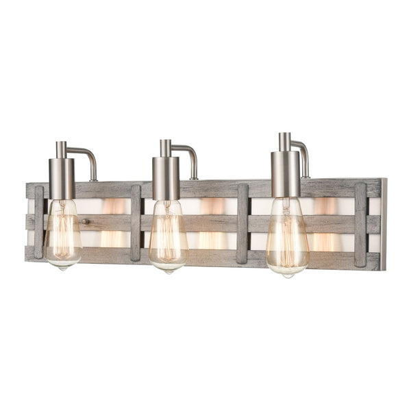 Atlas Brigantine 2-Light Vanity Light - Coastal Charm with Modern Design for Bright Bathroom Spaces Weathered Driftwood 23'' WL11223-NK