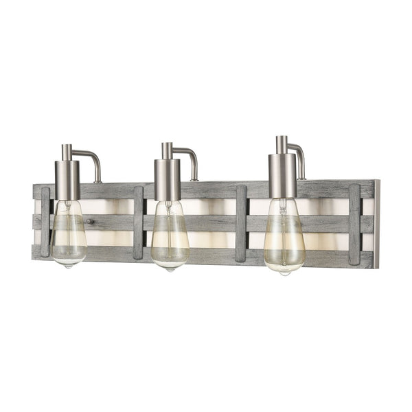 Atlas Brigantine 2-Light Vanity Light - Coastal Charm with Modern Design for Bright Bathroom Spaces Weathered Driftwood 23'' WL11223-NK