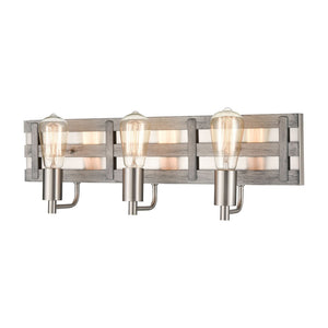Atlas Brigantine 2-Light Vanity Light - Coastal Charm with Modern Design for Bright Bathroom Spaces Weathered Driftwood 23'' WL11223-NK