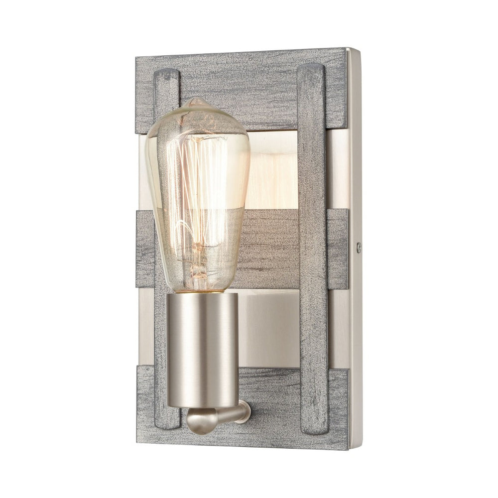 Atlas Brigantine 2-Light Vanity Light - Coastal Charm with Modern Design for Bright Bathroom Spaces Weathered Driftwood 5'' WL11224-NK