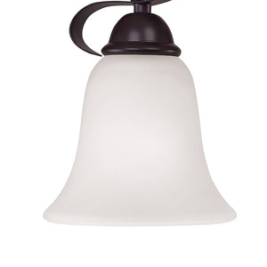 Atlas Brighton 2-Light Traditional Vanity Fixture - Elegant White Glass Shades & Curved Metal Design Oil Rubbed Bronze with White Glass WL11227-BZ