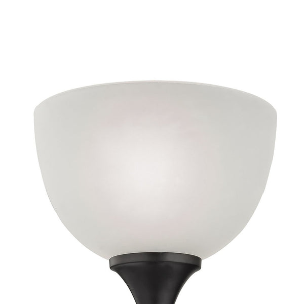 Atlas Bristol Elegant 1-Light Vanity Fixture - Transitional Design with White Glass Shade for Your Bath Oil Rubbed Bronze with White Glass WL11228-BN