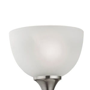 Atlas Bristol Elegant 1-Light Vanity Fixture - Transitional Design with White Glass Shade for Your Bath Brushed Nickel with White Glass WL11228-NK