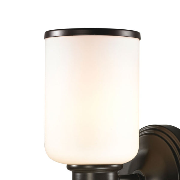 Atlas Bristol Way 10" High 1-Light Sconce - Elegant Opal Glass Shade for Warm, Inviting Illumination Oil Rubbed Bronze 5'' WL11229-BZ