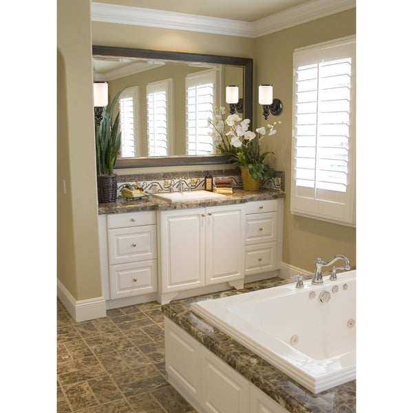 Atlas Bristol Way 10" High 1-Light Sconce - Elegant Opal Glass Shade for Warm, Inviting Illumination Oil Rubbed Bronze 5'' WL11229-BZ