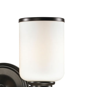 Atlas Bristol Way 10" High 1-Light Sconce - Elegant Opal Glass Shade for Warm, Inviting Illumination Oil Rubbed Bronze 13'' WL11230-BZ