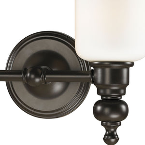Atlas Bristol Way 10" High 1-Light Sconce - Elegant Opal Glass Shade for Warm, Inviting Illumination Oil Rubbed Bronze 13'' WL11230-BZ