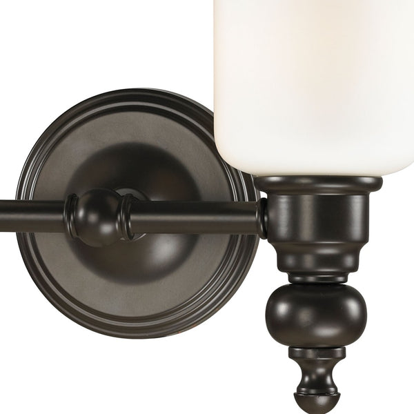 Atlas Bristol Way 10" High 1-Light Sconce - Elegant Opal Glass Shade for Warm, Inviting Illumination Oil Rubbed Bronze 13'' WL11230-BZ