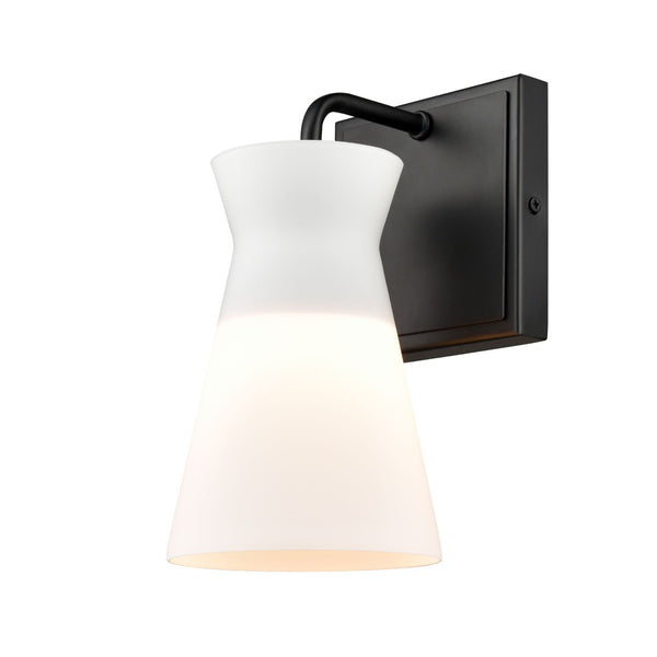 Atlas Brookville 2-Light Vanity Light Fixture - Midcentury Design with Clear Glass Shades for Modern Spaces Matte Black 5'' WL11233-BK