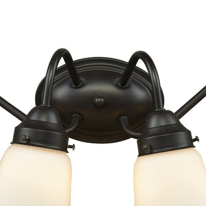 Atlas Califon 3-Light Vanity Light Fixture – Timeless Design with Elegant Arched Arms and Glass Shades Oil Rubbed Bronze 23'' WL11239-BZ