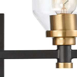 Atlas Cambria 2-Light Vanity Light Fixture - Sophisticated Design with Curved Glass Shades for Modern Elegance Matte Black 20'' WL11245-BK