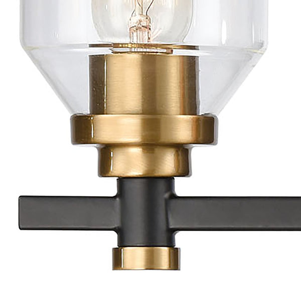 Atlas Cambria 2-Light Vanity Light Fixture - Sophisticated Design with Curved Glass Shades for Modern Elegance Matte Black 20'' WL11245-BK