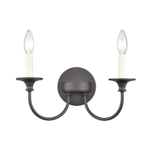Atlas Cecil 14'' Wide 2-Light Vanity Light Fixture - Timeless Elegance for Modern Bathroom Spaces Matte Black WL11249-BK