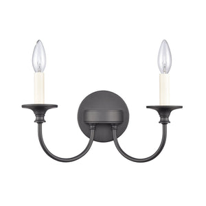 Atlas Cecil 14'' Wide 2-Light Vanity Light Fixture - Timeless Elegance for Modern Bathroom Spaces Matte Black WL11249-BK