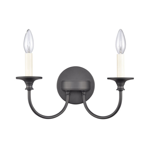 Atlas Cecil 14'' Wide 2-Light Vanity Light Fixture - Timeless Elegance for Modern Bathroom Spaces Matte Black WL11249-BK