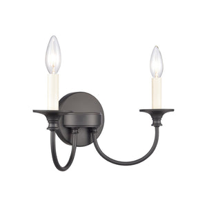 Atlas Cecil 14'' Wide 2-Light Vanity Light Fixture - Timeless Elegance for Modern Bathroom Spaces Matte Black WL11249-BK