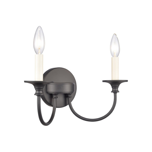 Atlas Cecil 14'' Wide 2-Light Vanity Light Fixture - Timeless Elegance for Modern Bathroom Spaces Matte Black WL11249-BK