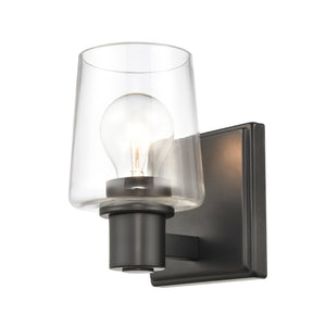 Atlas Celia 2-Light Vanity Light Fixture – Modern Tapered Glass Shades for Elegant Bathroom Illumination Matte Black 5'' WL11252-BK