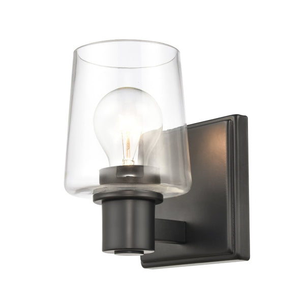 Atlas Celia 2-Light Vanity Light Fixture – Modern Tapered Glass Shades for Elegant Bathroom Illumination Matte Black 5'' WL11252-BK