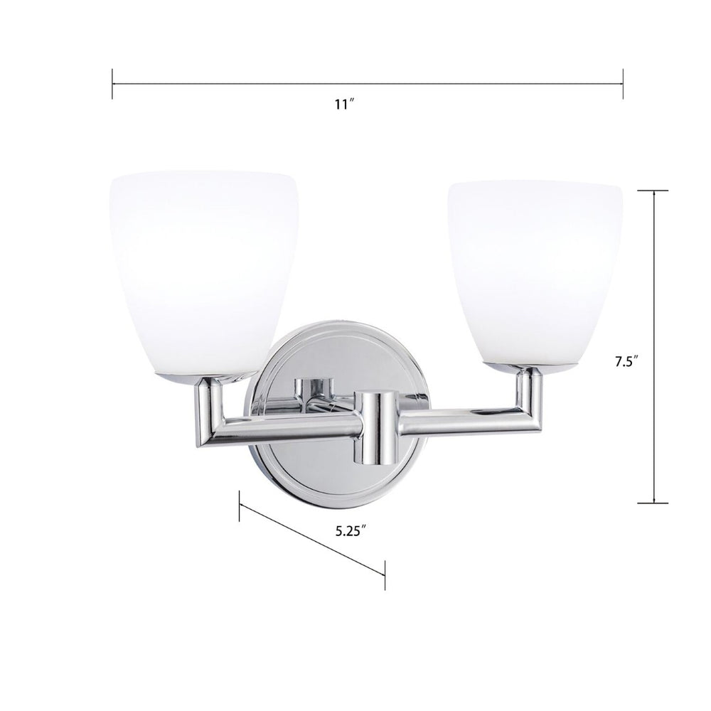 Atlas Chancellor 11'' Wide Integrated LED Vanity Light - Timeless Design for Elegant Bathroom Illumination Chrome WL11253-CH