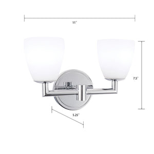 Atlas Chancellor 11'' Wide Integrated LED Vanity Light - Timeless Design for Elegant Bathroom Illumination Chrome WL11253-CH
