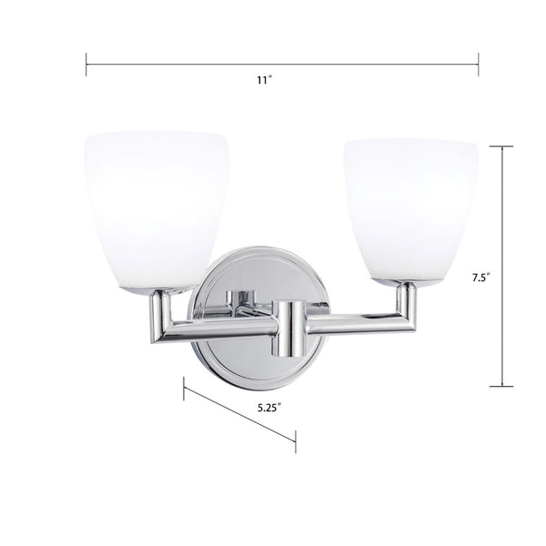 Atlas Chancellor 11'' Wide Integrated LED Vanity Light - Timeless Design for Elegant Bathroom Illumination Chrome WL11253-CH